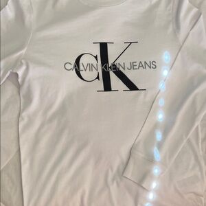 Calvin Klein Jeans Kids White Long Sleeve Tee